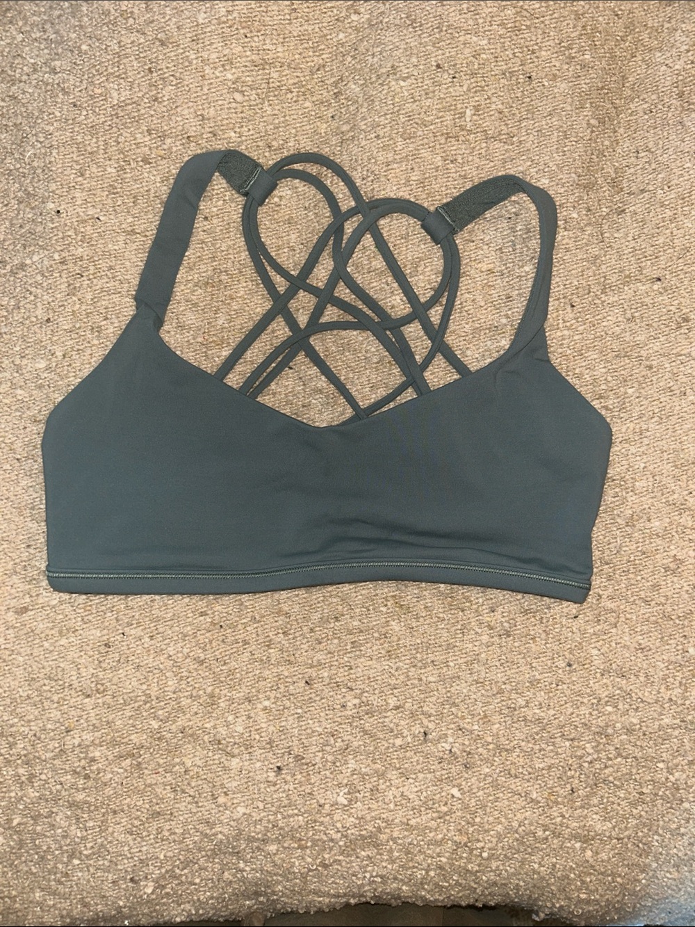 lululemon athletica Strappy Sports Bra - Olive/Teal Green
